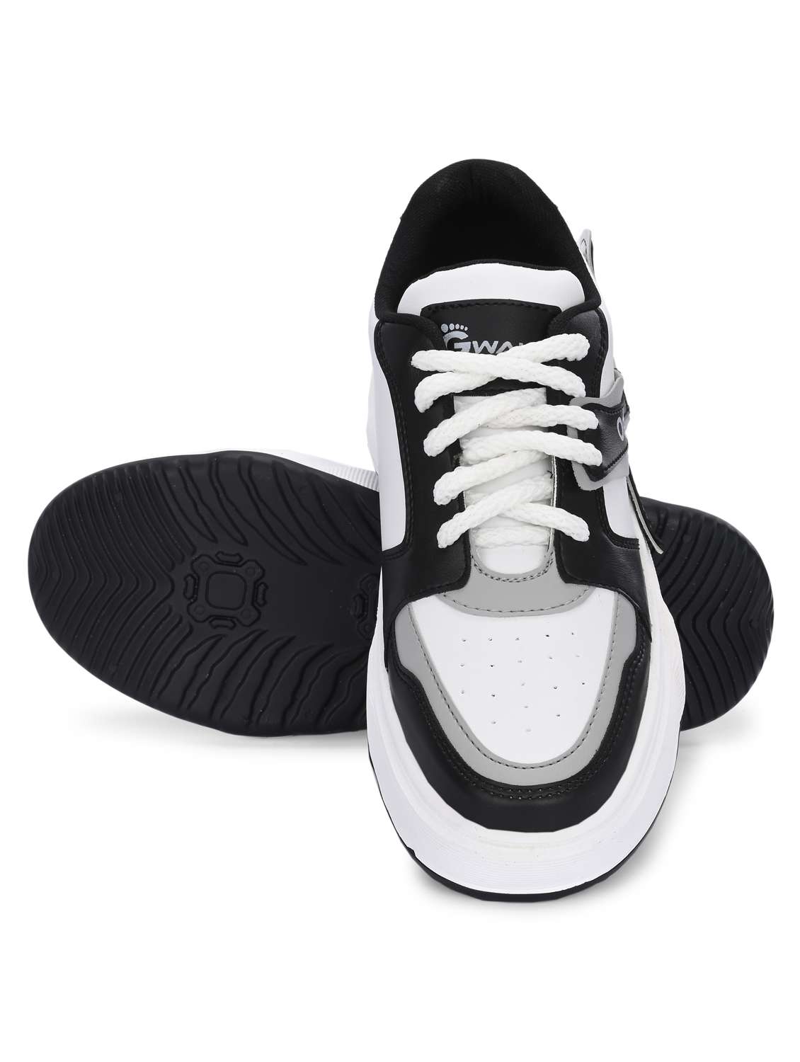 Men Black Lace Up Sneaker Shoes