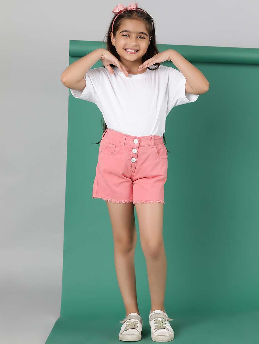 girls solid shorts - 21579914 -  Standard Image - 5