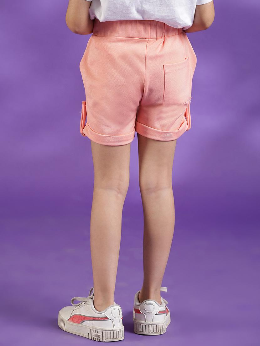 girls solid shorts - 21579915 - Standard Image - 3