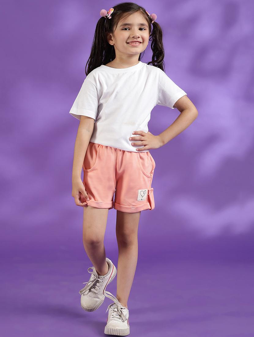 girls solid shorts - 21579915 - Standard Image - 5