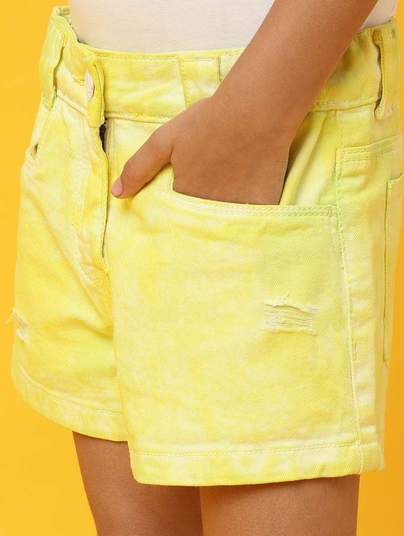 girls tie & dye printed shorts - 21579920 -  Standard Image - 5