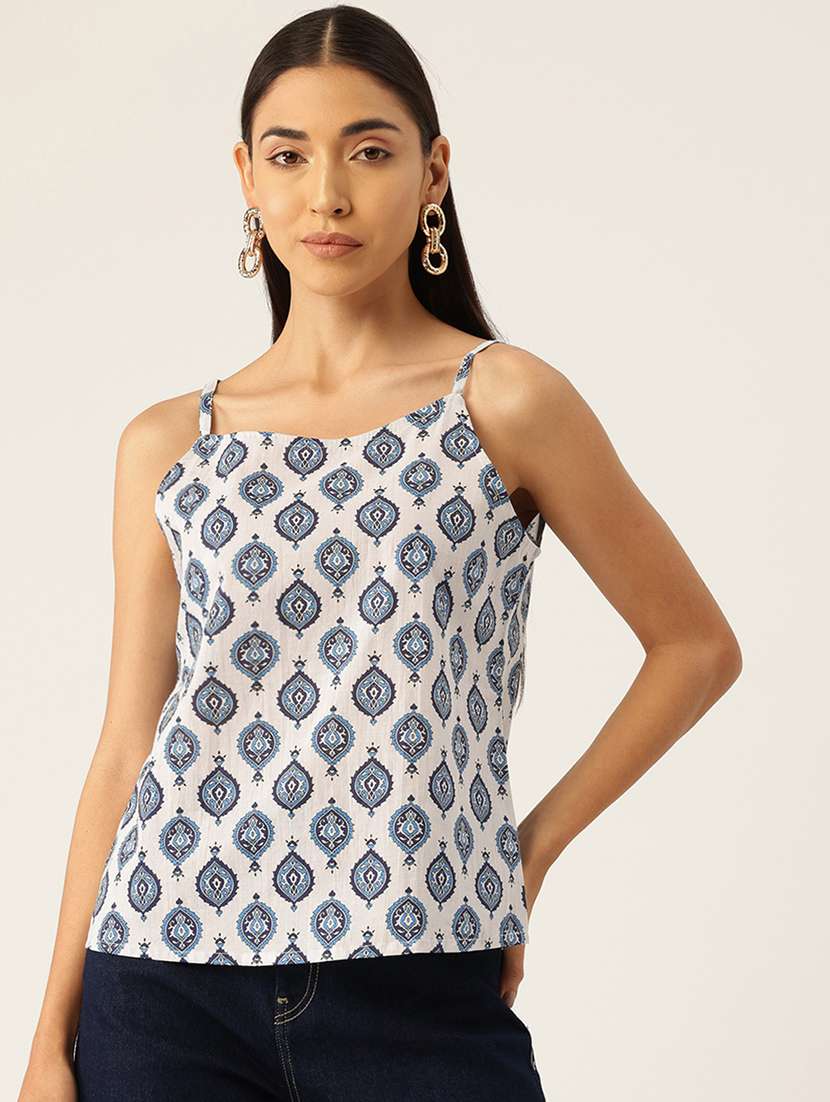 women white printed regular top