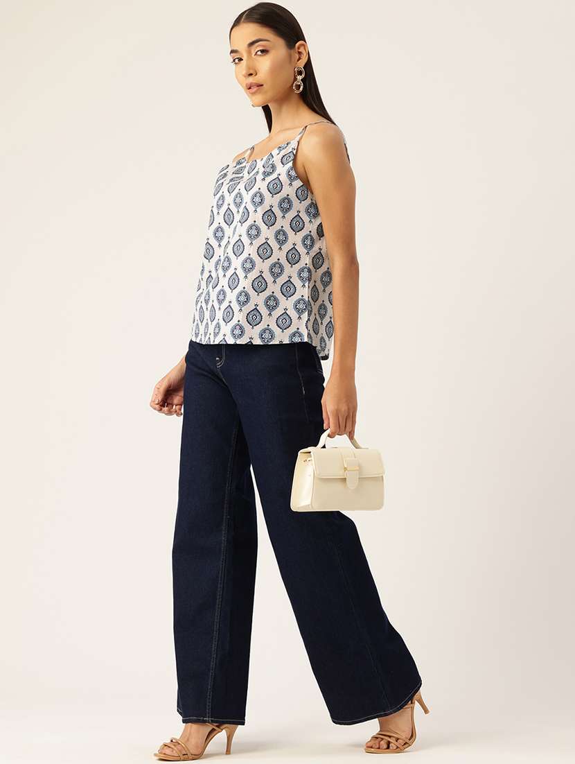 women white printed regular top - 21579952 -  Standard Image - 3