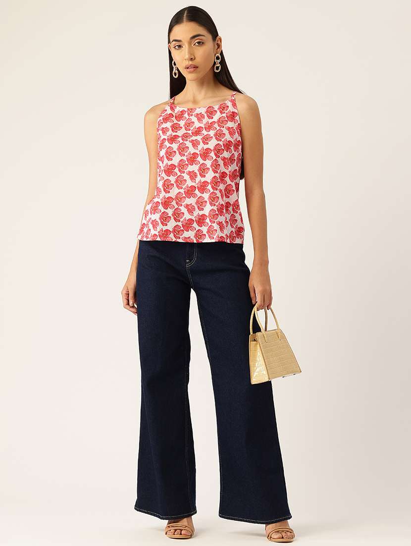 women printed sleeveless straight top - 21579979 -  Standard Image - 3