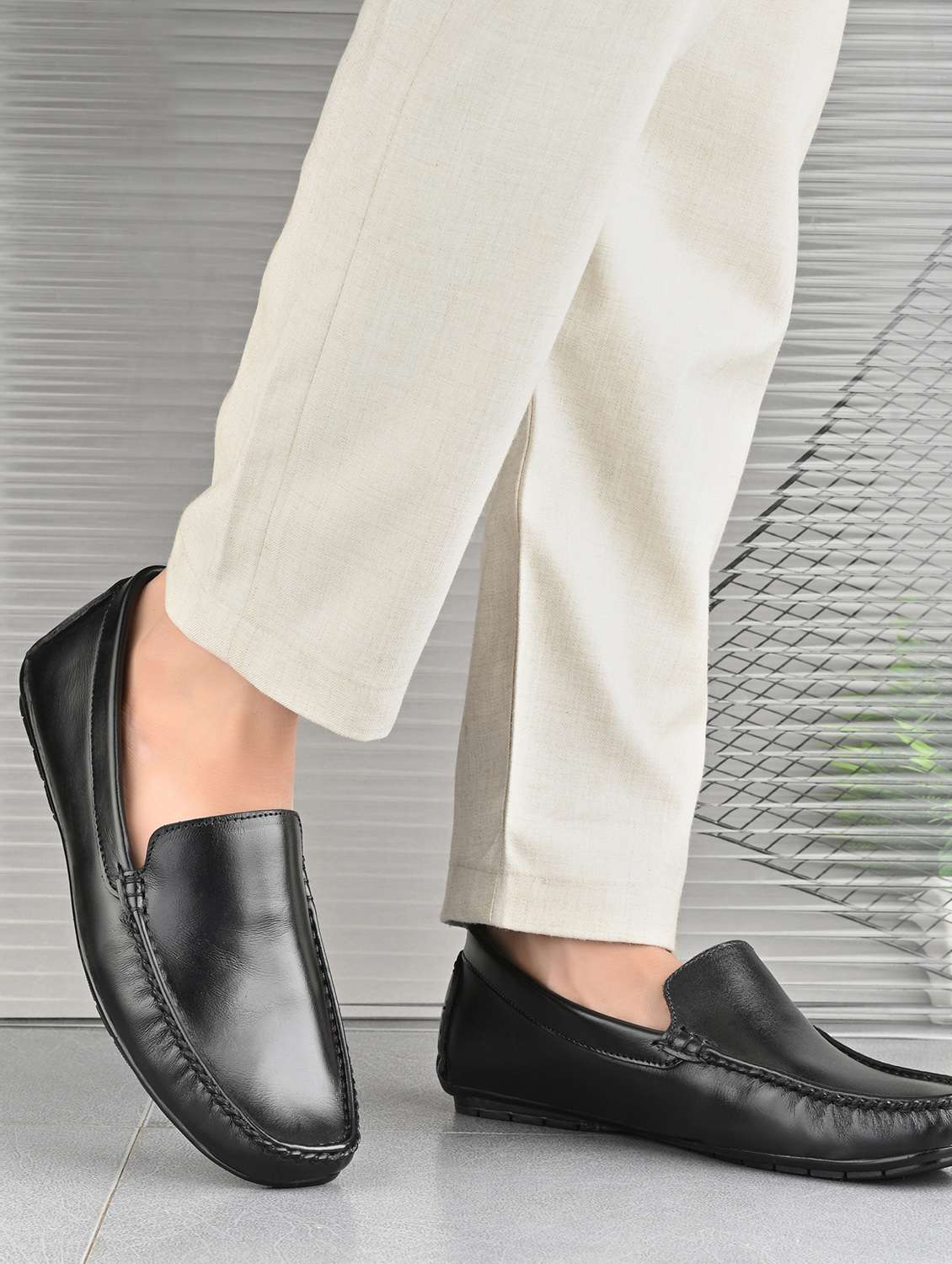 men black slip on loafer - 21580023 -  Standard Image - 5