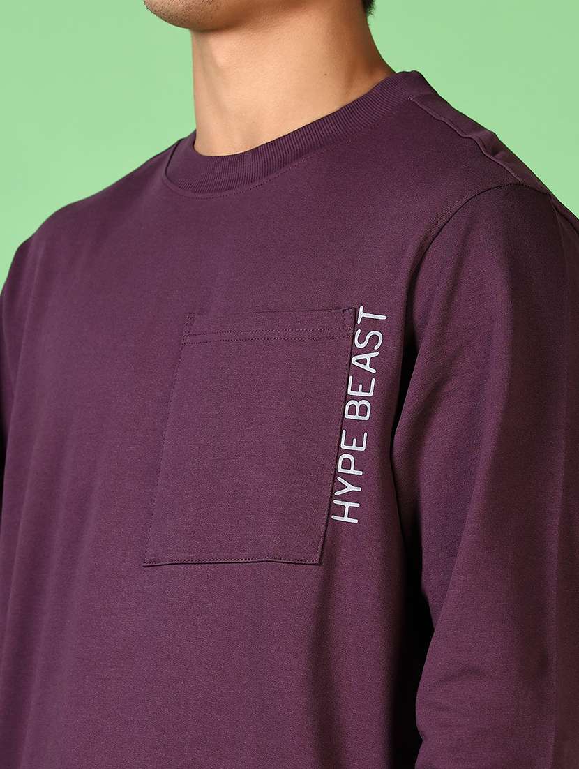 men round neck long sleeve sweatshirt - 21580075 -  Standard Image - 5