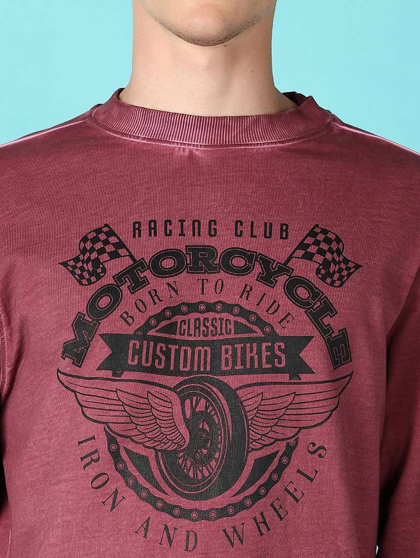 men front print long sleeve sweatshirt - 21580077 -  Standard Image - 5