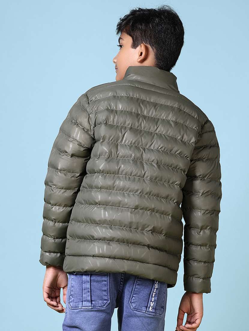 boys solid long sleeve quilted jacket - 21580106 -  Standard Image - 3