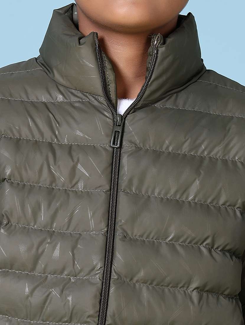 boys solid long sleeve quilted jacket - 21580106 -  Standard Image - 5