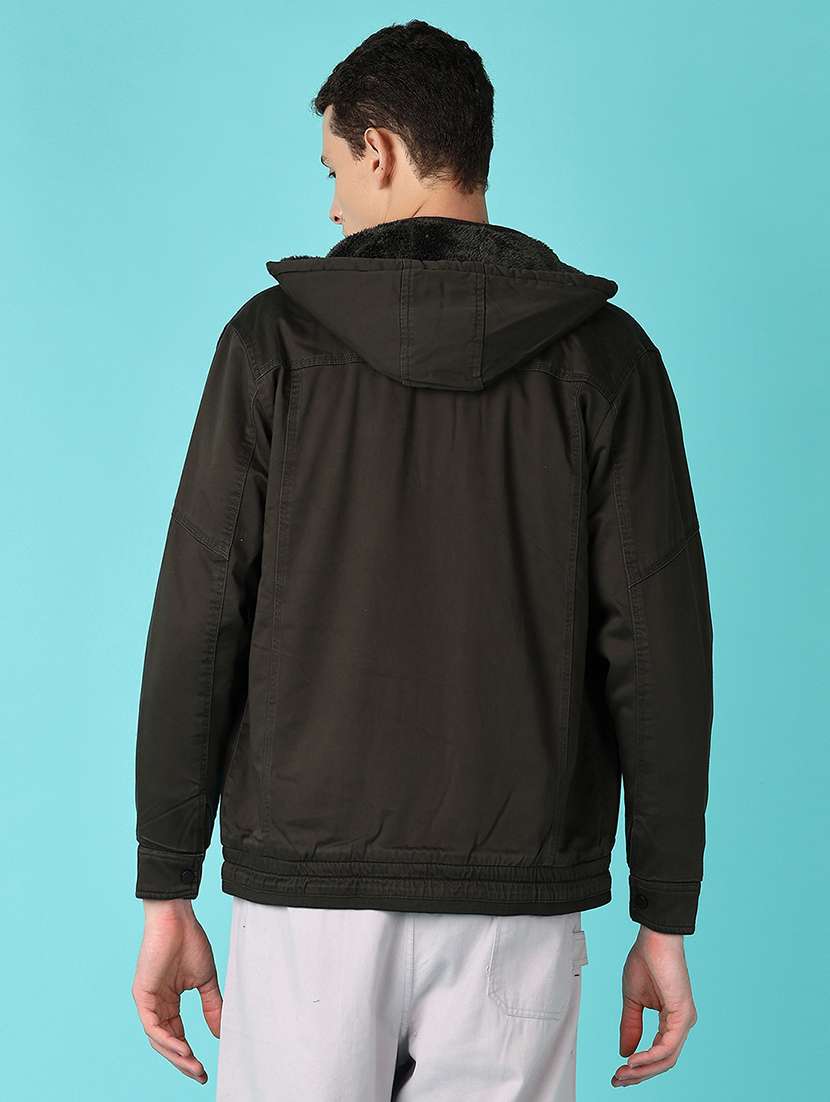 men solid long sleeve bomber jacket - 21580110 -  Standard Image - 3