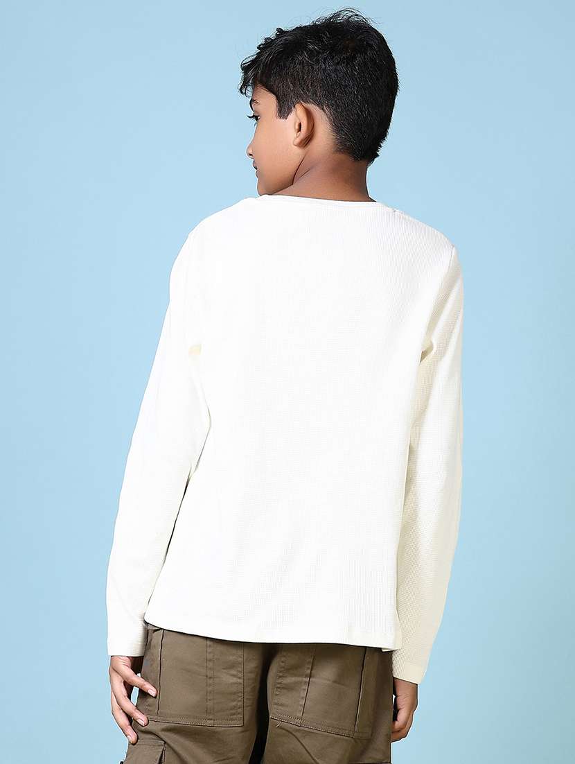 boys long sleeves plain t-shirt - 21580128 -  Standard Image - 3