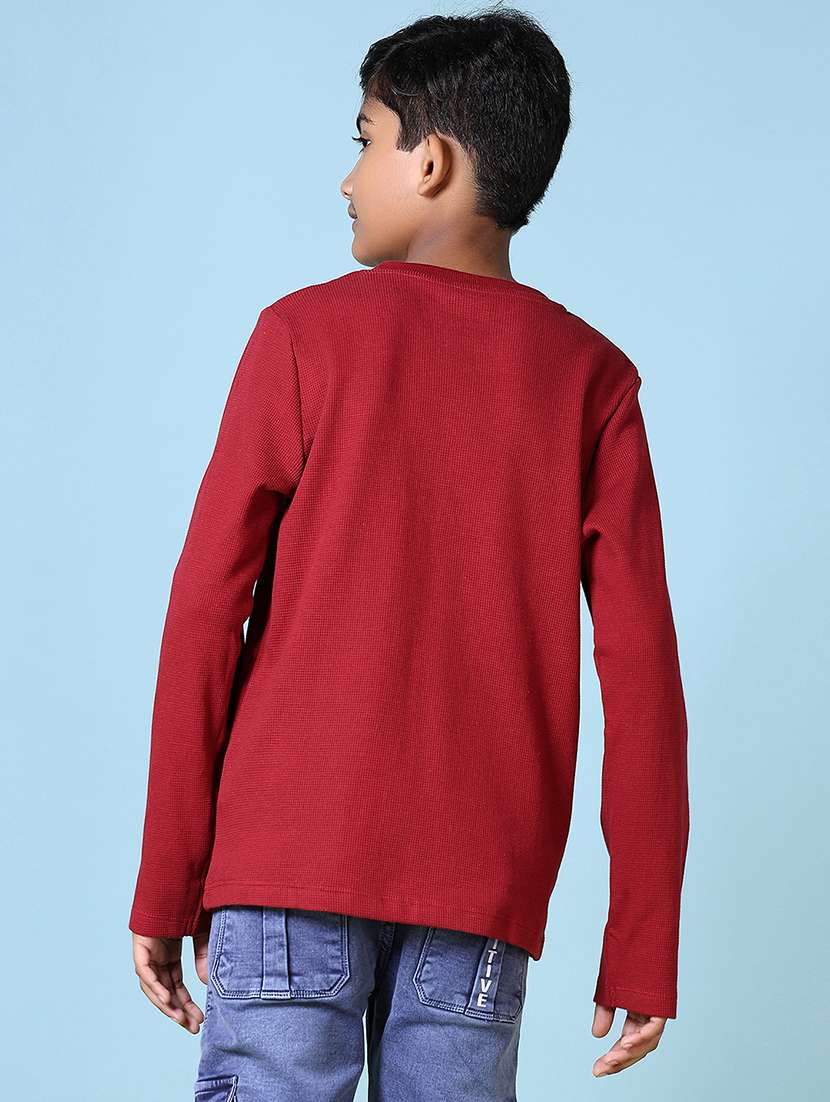 boys long sleeves plain t-shirt - 21580129 -  Standard Image - 3
