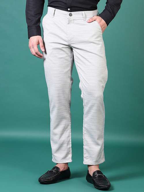 men mid rise textured chinos - 21580185 -  Standard Image - 0