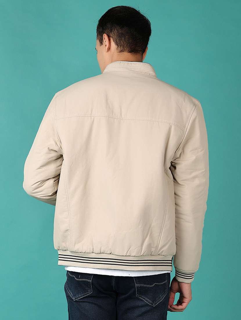 men solid long sleeve bomber jacket - 21580885 -  Standard Image - 3