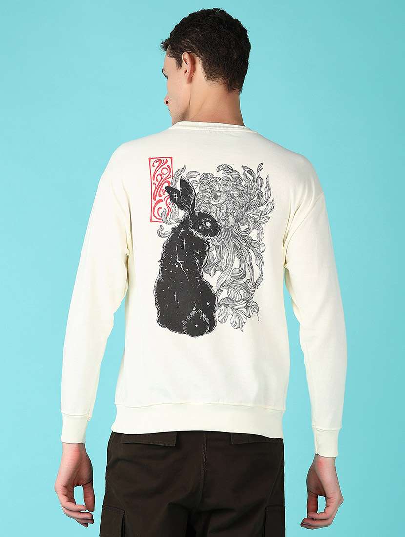 men long sleeves front & back print sweatshirt - 21580927 -  Standard Image - 3
