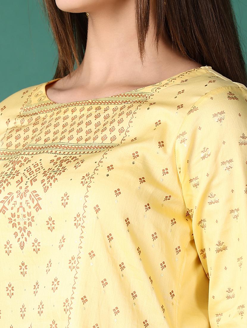 women printed three quarter sleeves straight kurta - 21580951 - Standard Image - 5