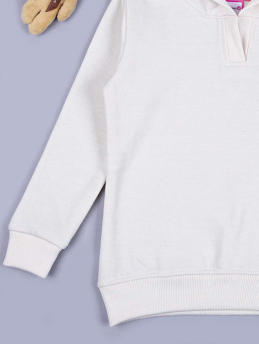 girls solid long sleeve sweatshirts - 21580967 -  Standard Image - 3