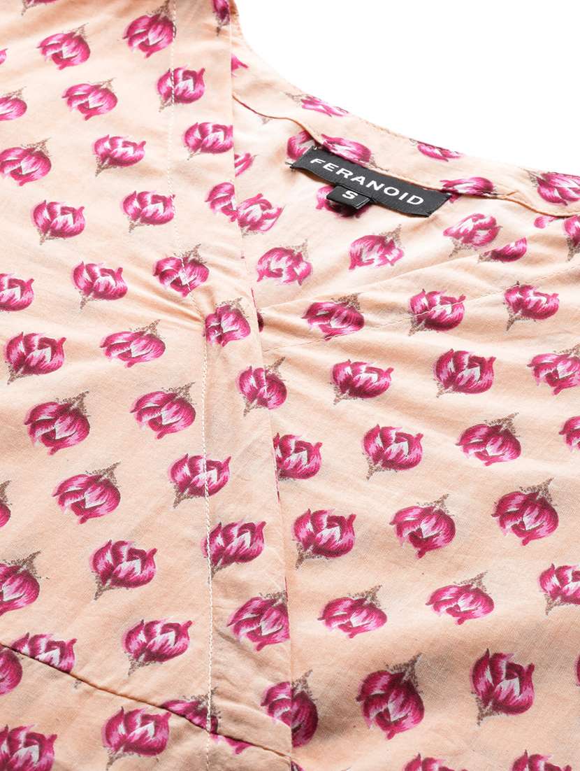 women three quarter sleeve angrakha kurti - 21581221 -  Standard Image - 5