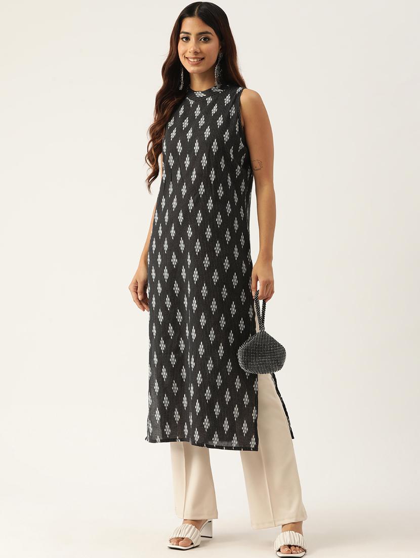 women printed sleeveless straight kurta - 21581264 - Standard Image - 3