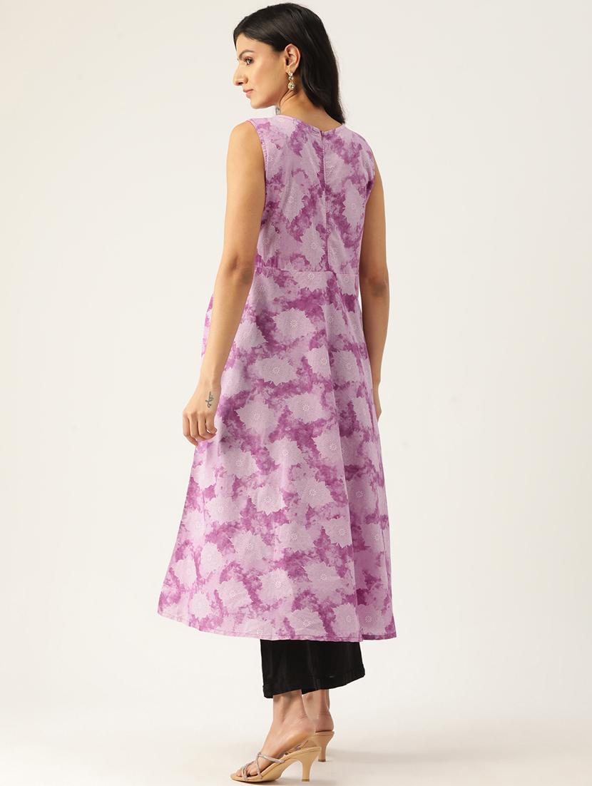 women printed sleeveless a-line kurta - 21581266 - Standard Image - 3