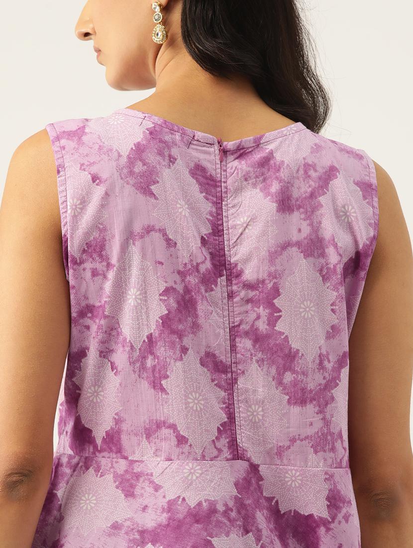 women printed sleeveless a-line kurta - 21581266 - Standard Image - 5