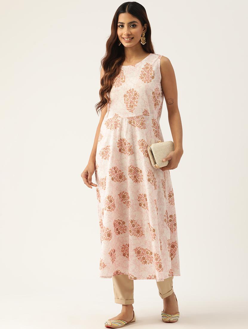 women printed sleeveless a-line kurta - 21581268 - Standard Image - 3