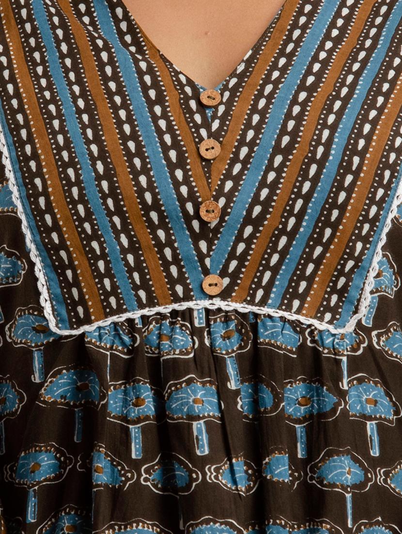 women printed three quarter sleeve short kurti - 21581273 - Standard Image - 5