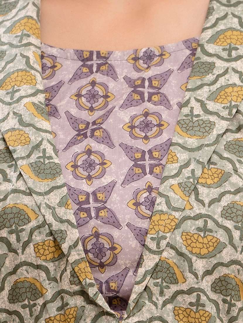 women three quarter sleeve flared kurti - 21581300 - Standard Image - 5