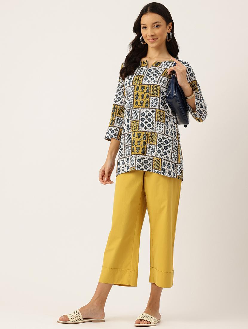 women three quarter sleeve straight kurti - 21581305 - Standard Image - 3