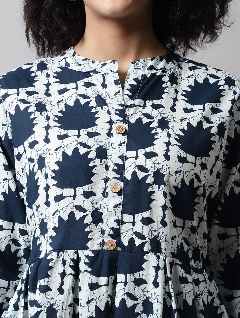 women printed three quarter sleeve short kurti - 21581370 - Standard Image - 5