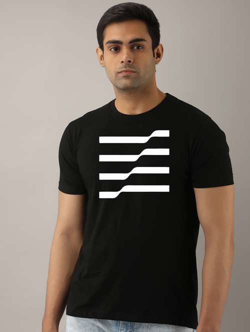 men slim fit chest print short sleeves t-shirt - 21581854 - Standard Image - 0