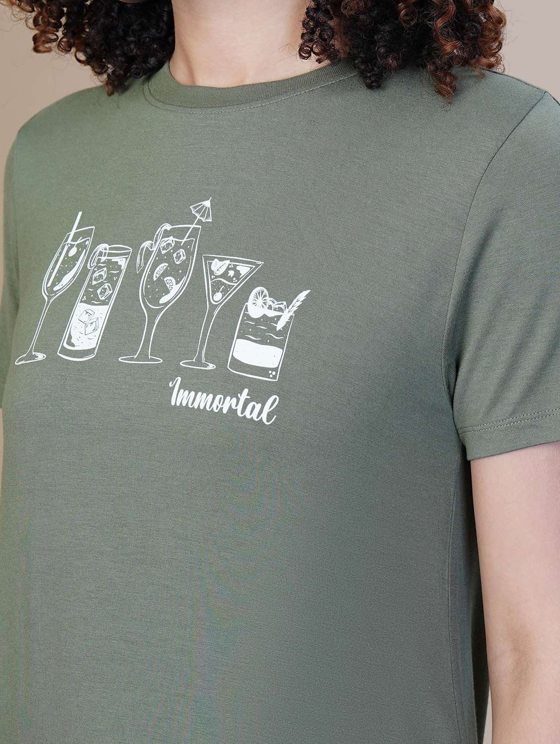 women printed short sleeve regular fit t-shirt - 21582161 -  Standard Image - 5