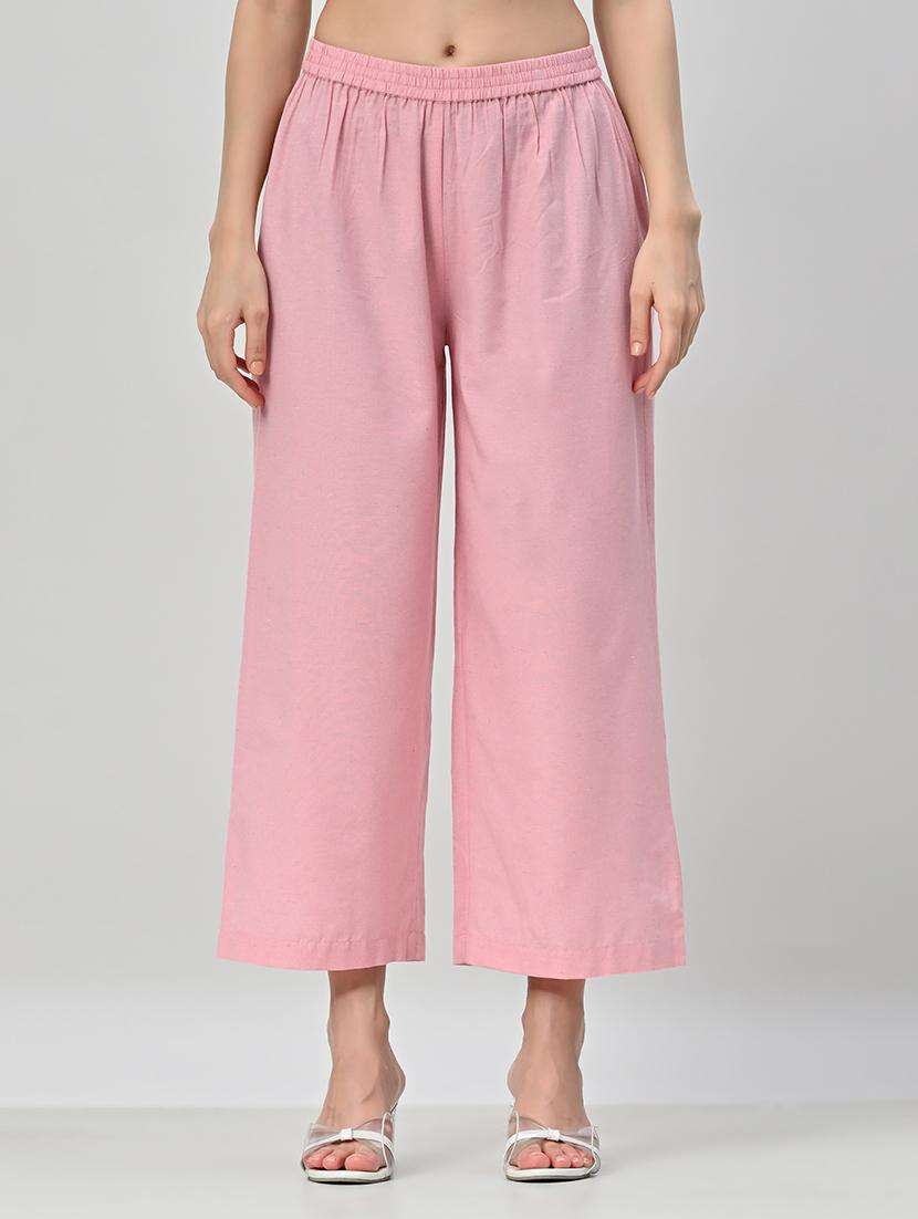 women stripes shirt collar kurta palazzo set - 21582201 -  Standard Image - 5