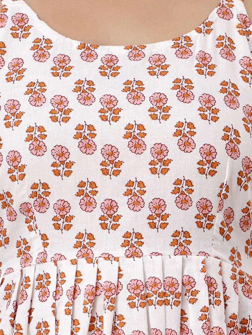 women printed sleeveless peplum top - 21582270 -  Standard Image - 5