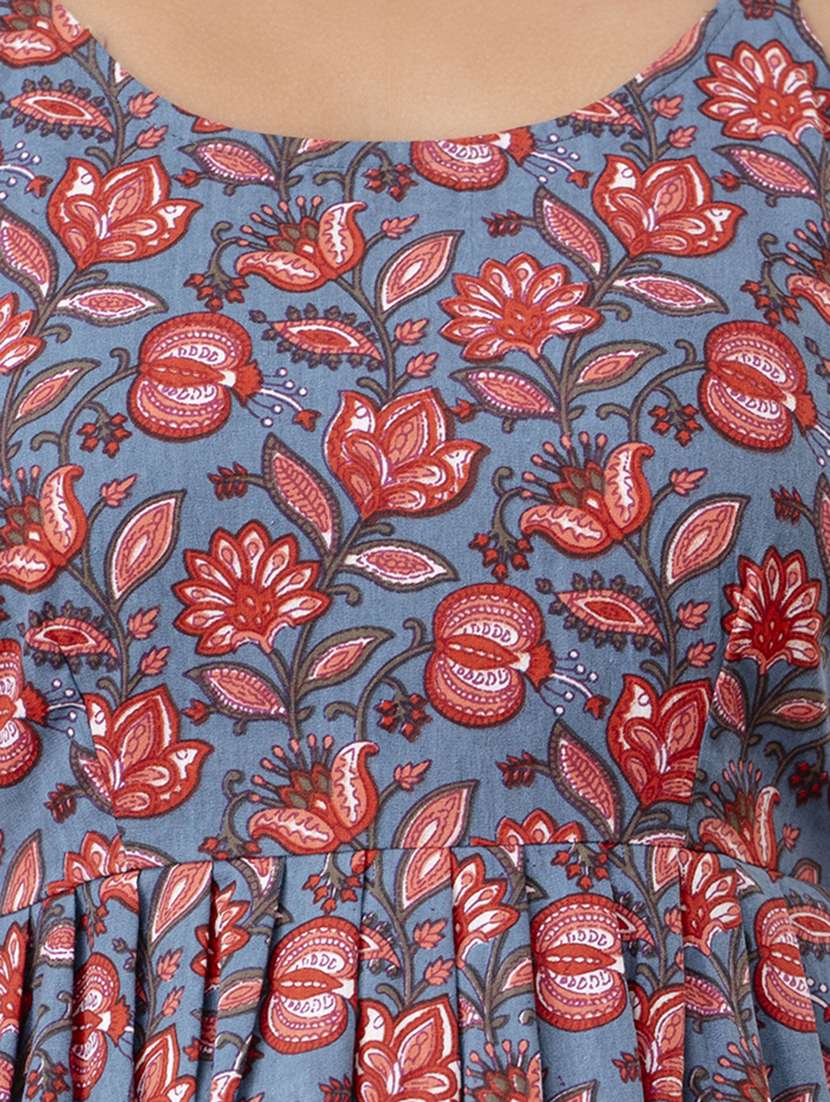 women printed sleeveless peplum top - 21582271 -  Standard Image - 5