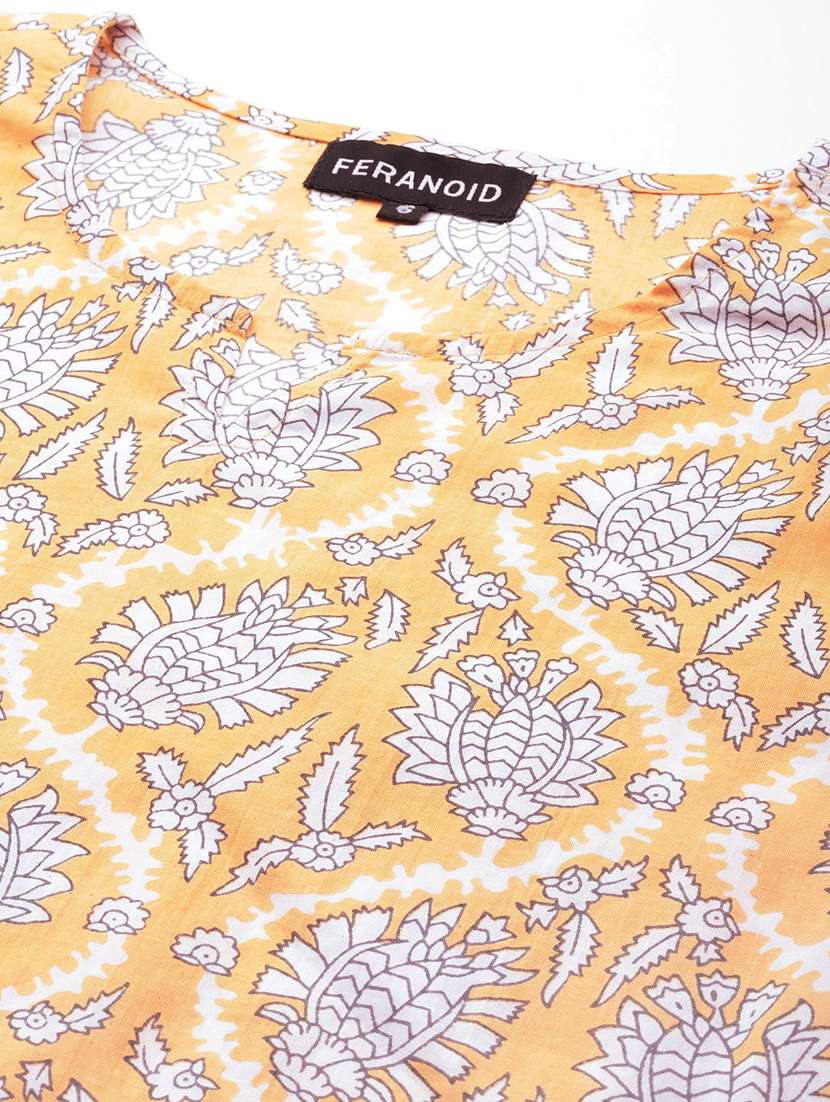 women printed three quarter sleeves nightwear pyjama set - 21582318 -  Standard Image - 5