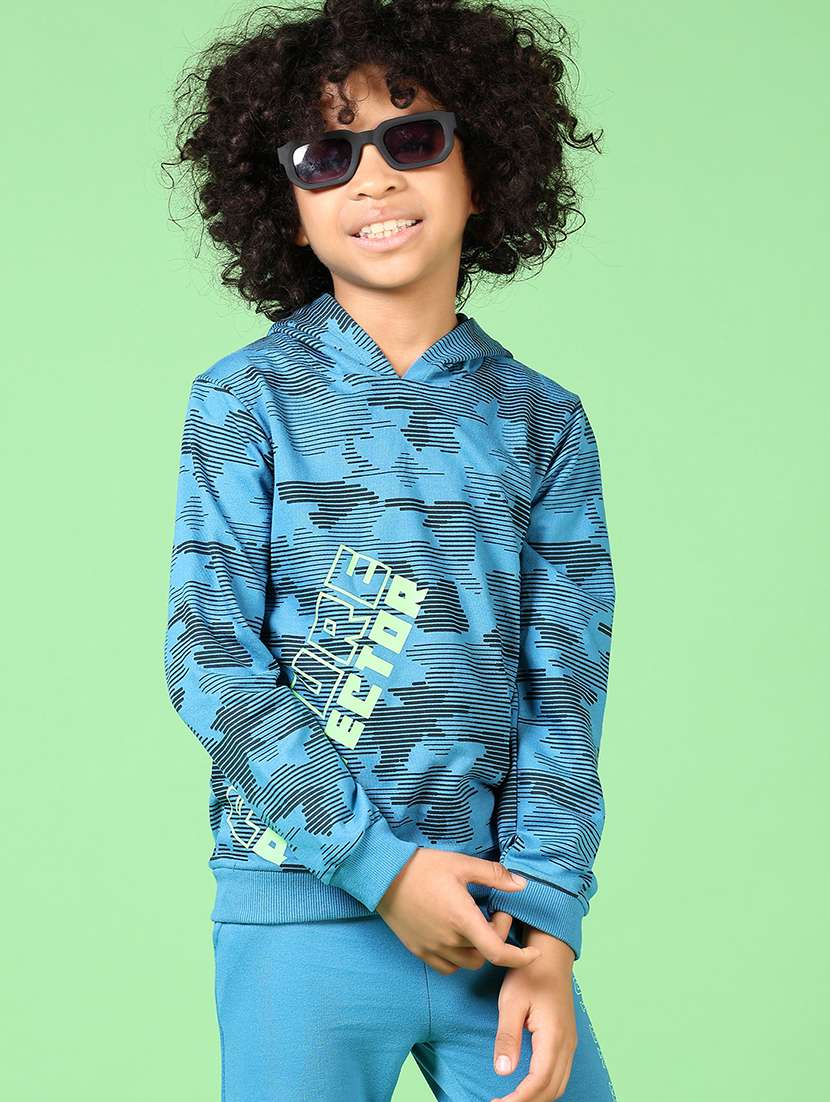 boys blue printed full length sets - 21582950 -  Standard Image - 3