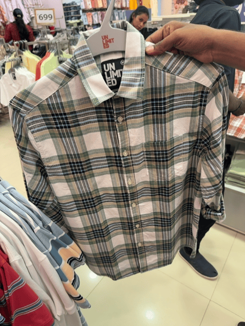 green herringbone casual shirt - 21582951 -  Zoom Image - 0