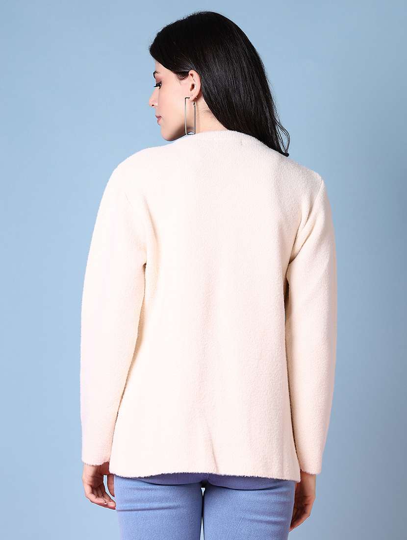 women self design long sleeve cardigan - 21582970 -  Standard Image - 3
