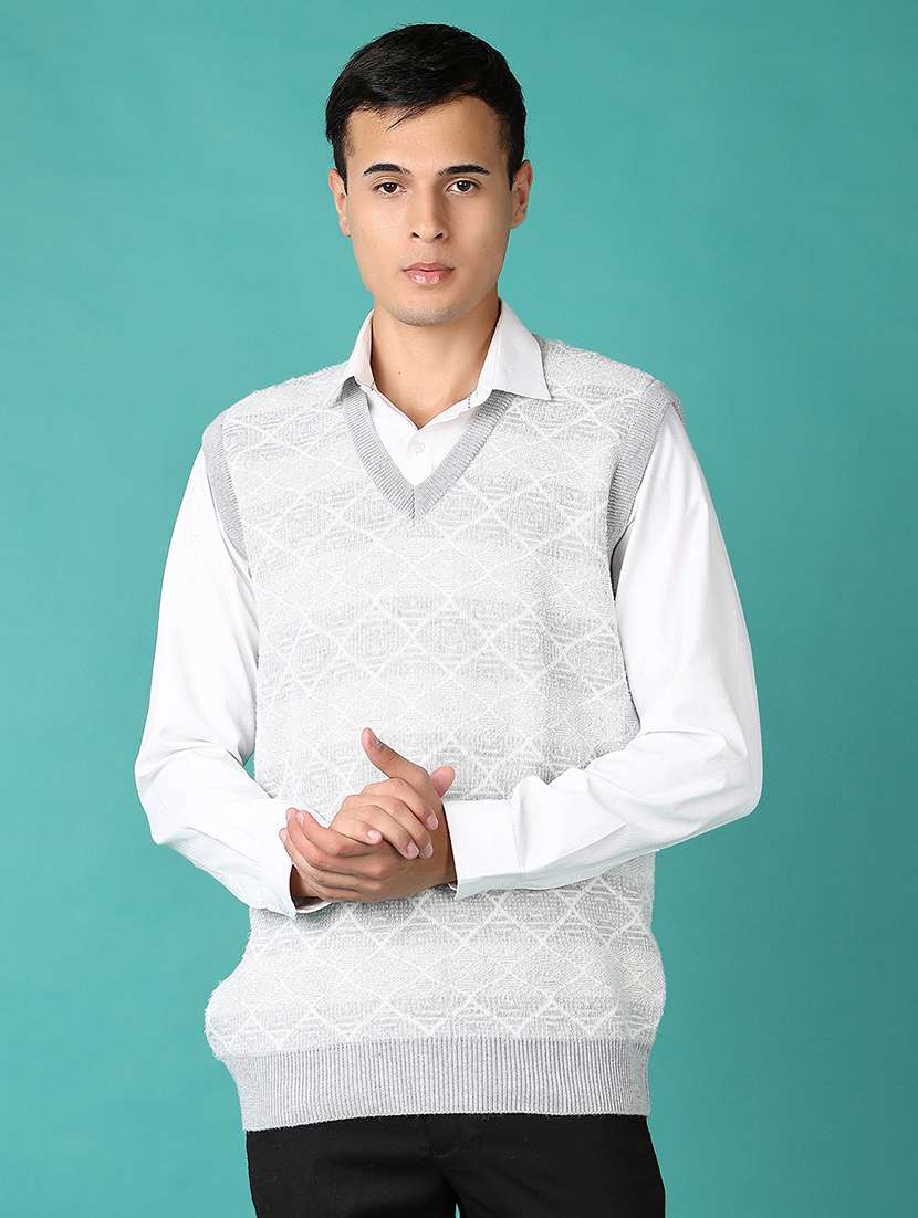 men self designed sleeveless cardigan