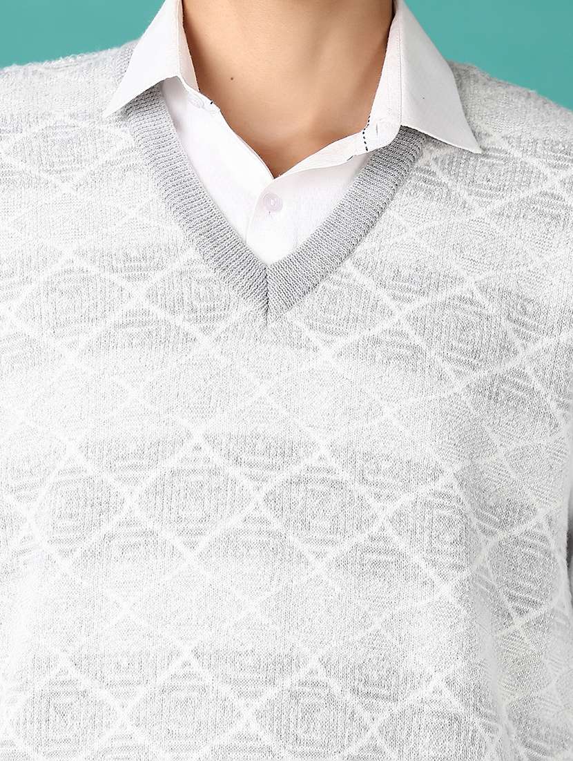 men self designed sleeveless cardigan - 21582983 -  Standard Image - 5