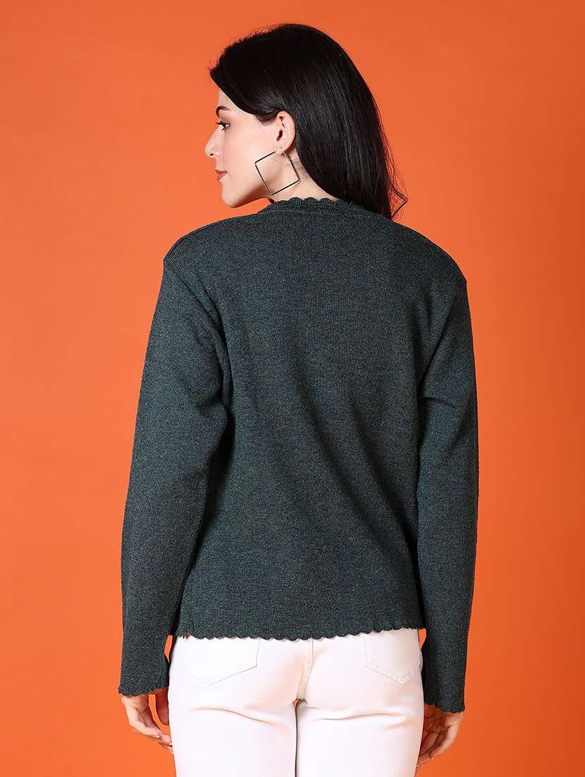 women solid long sleeve cardigan - 21583005 -  Standard Image - 3