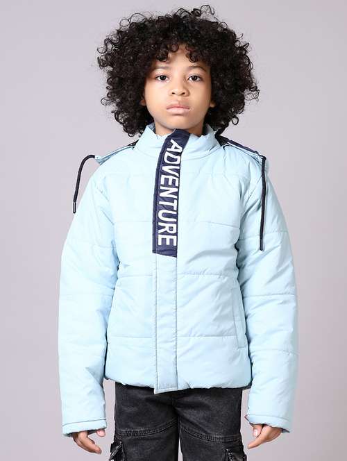 boys solid ong sleeve hooded bomber jacket - 21583034 -  Standard Image - 0