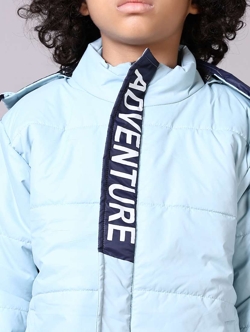 boys solid ong sleeve hooded bomber jacket - 21583034 -  Standard Image - 5