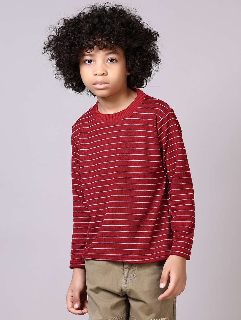 boys long sleeves striped sweater