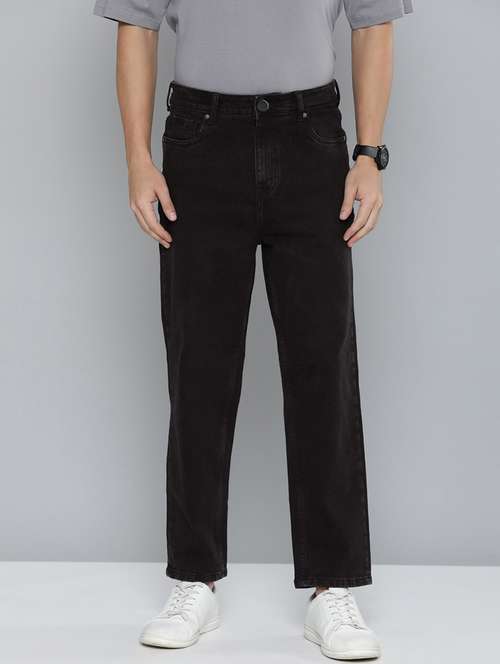 men solid straight fit jeans - 21584748 - Standard Image - 0