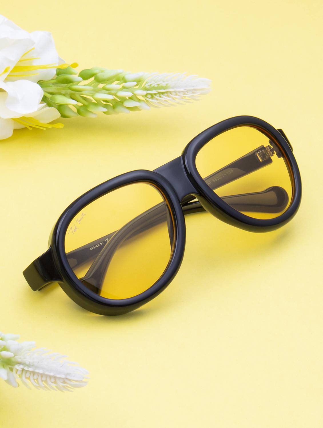 ted smith aviator yellow sunglasses for men women - 21584821 -  Zoom Image - 0