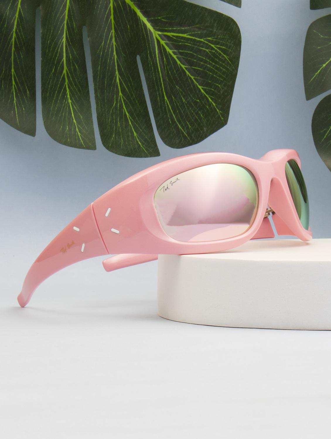ted smith wrap-around grey sunglasses for men women - 21584827 -  Zoom Image - 0