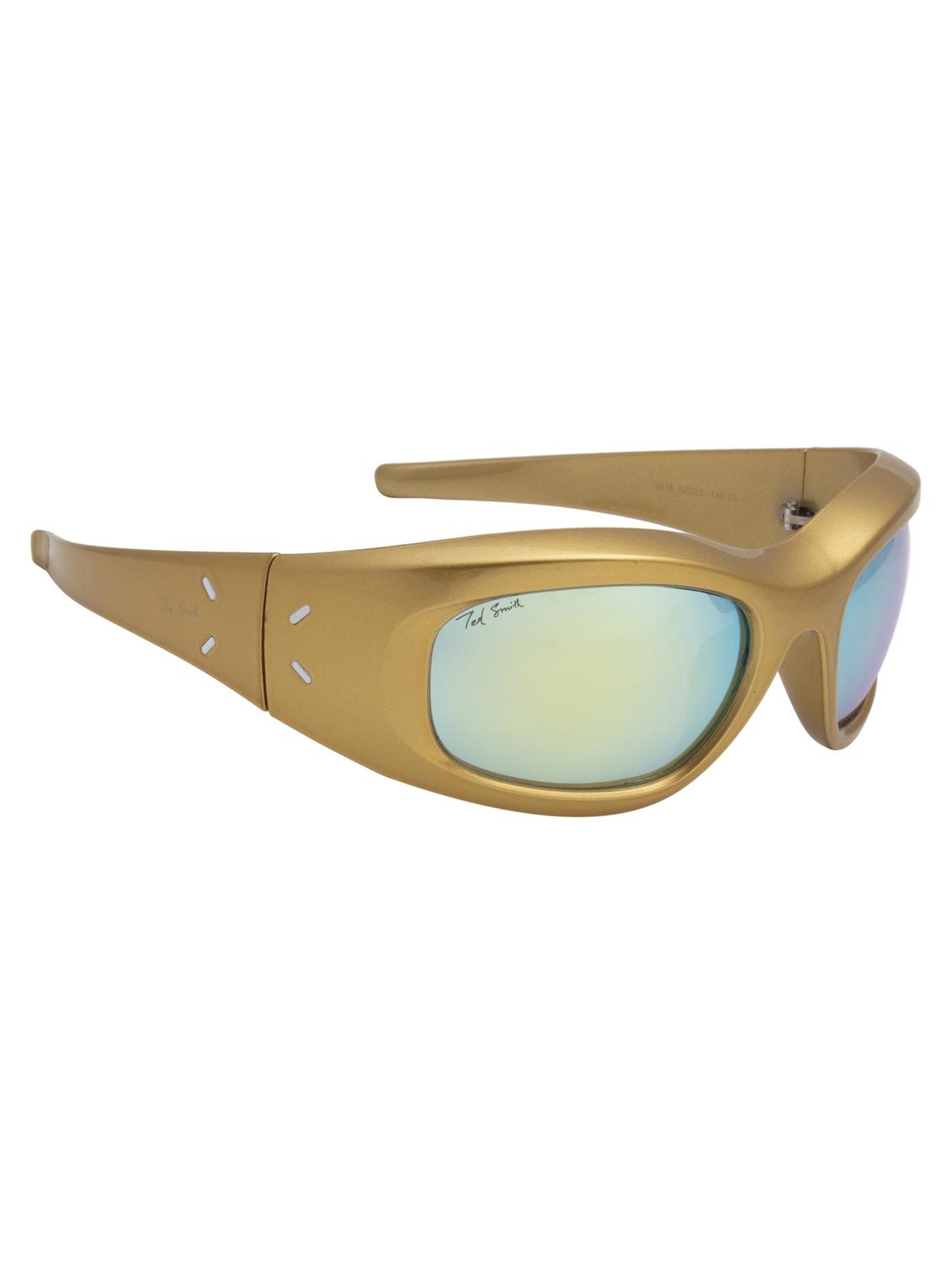 ted smith wrap-around blue sunglasses for men women - 21584828 - Standard Image - 3