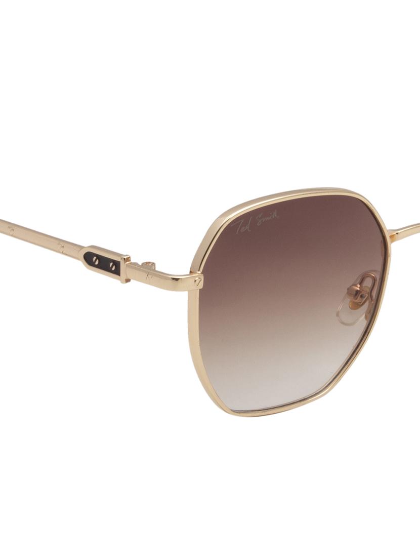ted smith hexagonal grey sunglasses for men women - 21584830 - Standard Image - 5